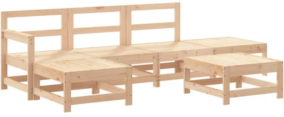 Lauko baldų komplektas Sodo poilsio baldų komplektas, 6 dalių, pušies medienos masyvas