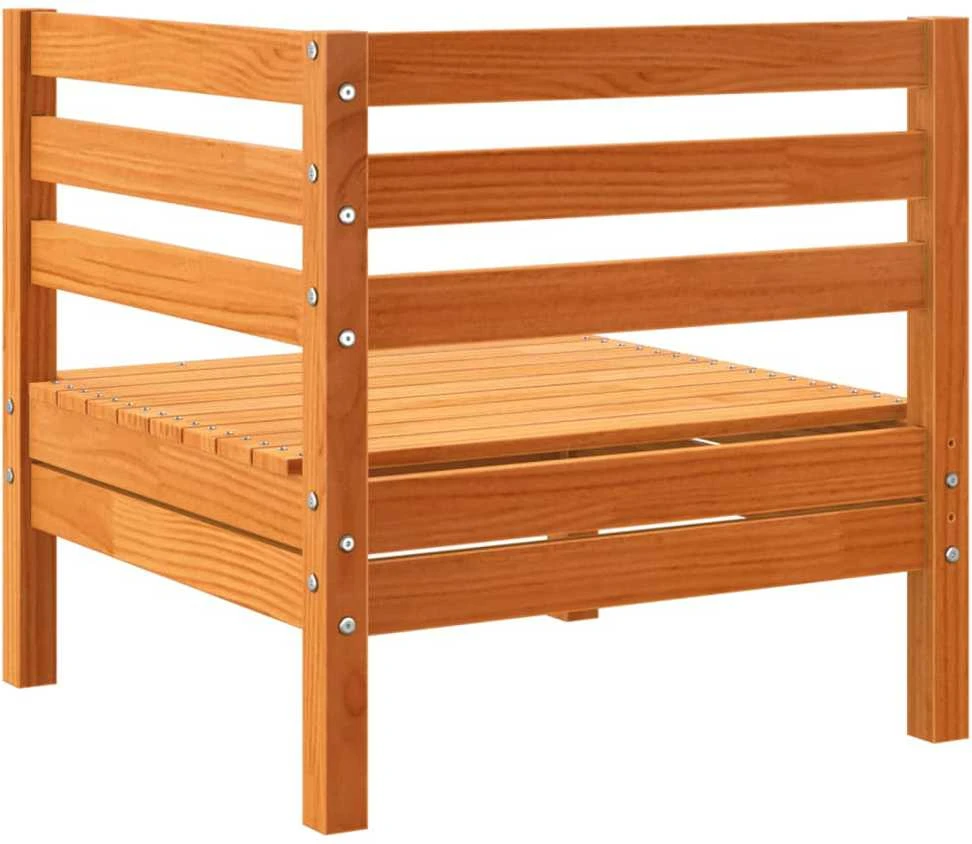 Lauko baldų komplektas Sodo sofos komplektas su pagalvėlėmis, 8 dalių, vaško, pušis