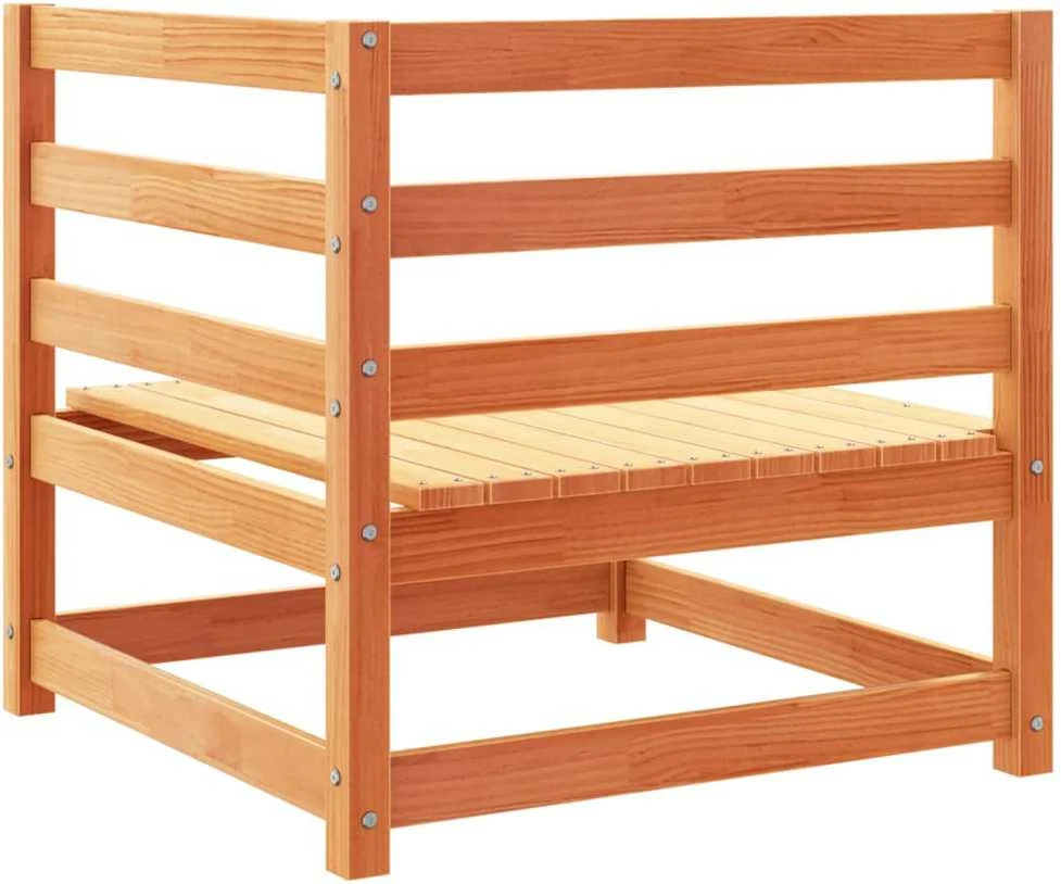 Lauko baldų komplektas Sodo sofos komplektas, 12 dalių, vaško rudas, pušies masyvas