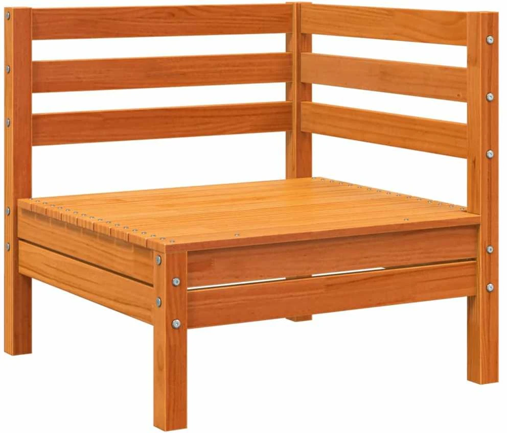 Lauko baldų komplektas Sodo sofos komplektas su pagalvėlėmis, 8 dalių, vaško, pušis