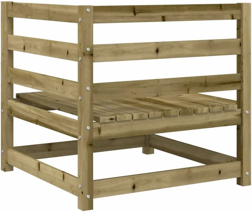 Lauko baldų komplektas Sodo sofos komplektas, 9 dalių, impregnuota pušies mediena