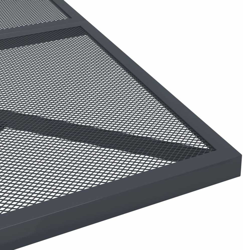 Lauko baldų komplektas Sodo valgomojo baldų komplektas, 3 dalių, antracito, metalas