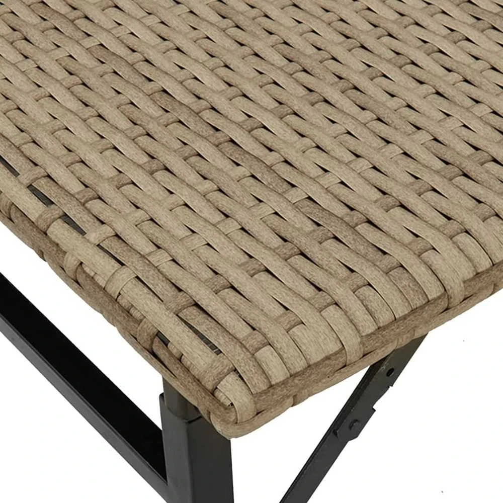 Sofa Sodo kempingo baldų komplektas, 5 dalių, smėlio, poliratanas