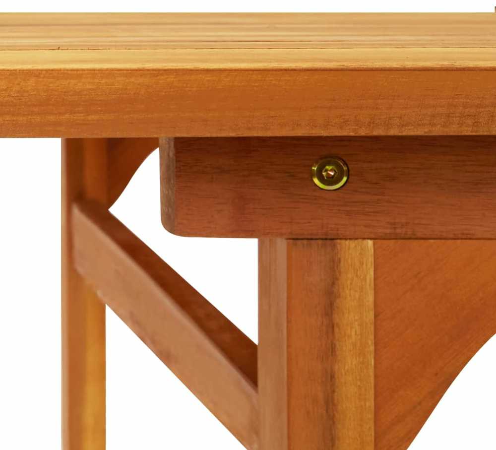Lauko baldų komplektas Sodo valgomojo komplektas, 9 dalių, 180x90x75 cm, akacija
