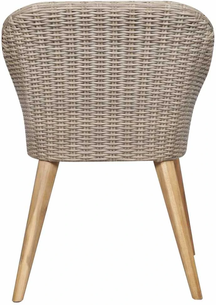Lauko baldų komplektas Sodo valgomojo komplektas, 7 dalių, rudas (147876+3x44156)