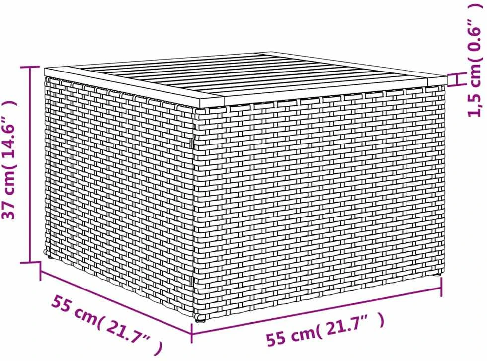 Sofa Sofos komplektas su pagalvėlėmis, 7 dalių, smėlio, poliratanas