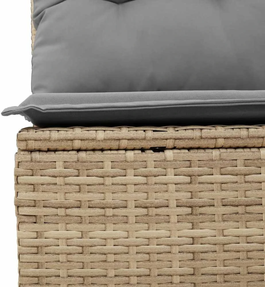 Sofa Sofos komplektas su pagalvėlėmis, 7 dalių, smėlio, poliratanas