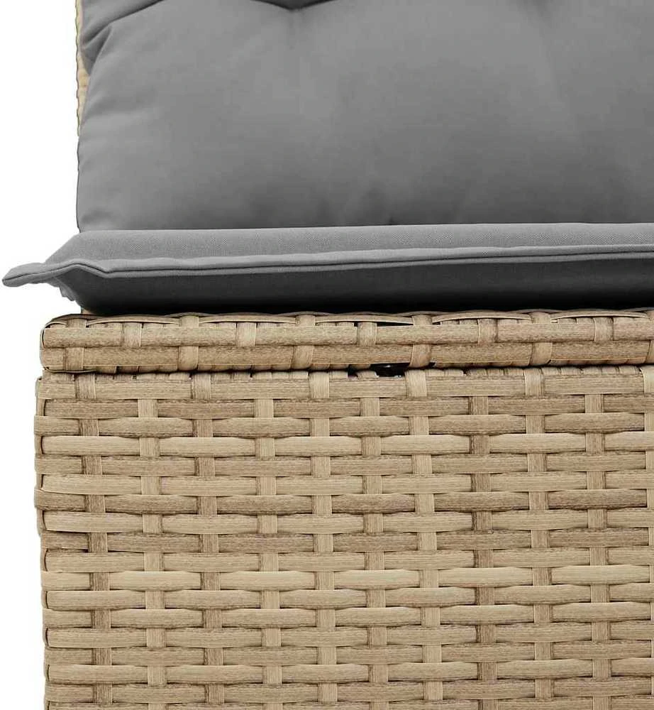 Lauko baldų komplektas Sofos komplektas su pagalvėlėmis, 6 dalių, smėlio, poliratanas