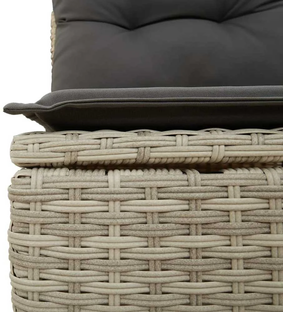 Sofa Sofos komplektas su pagalvėlėmis, 5 dalių, pilkas, poliratanas