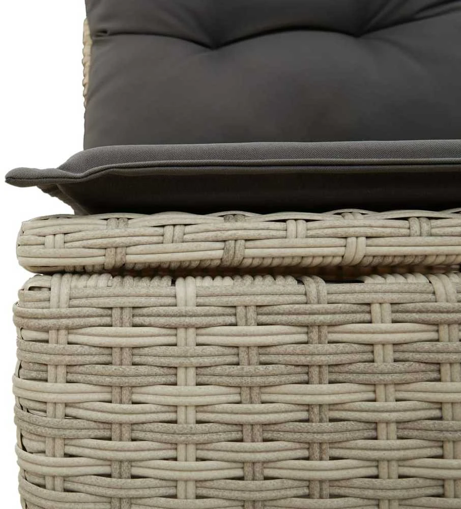Sofa Sofos komplektas su pagalvėlėmis, 7 dalių, pilkas, poliratanas