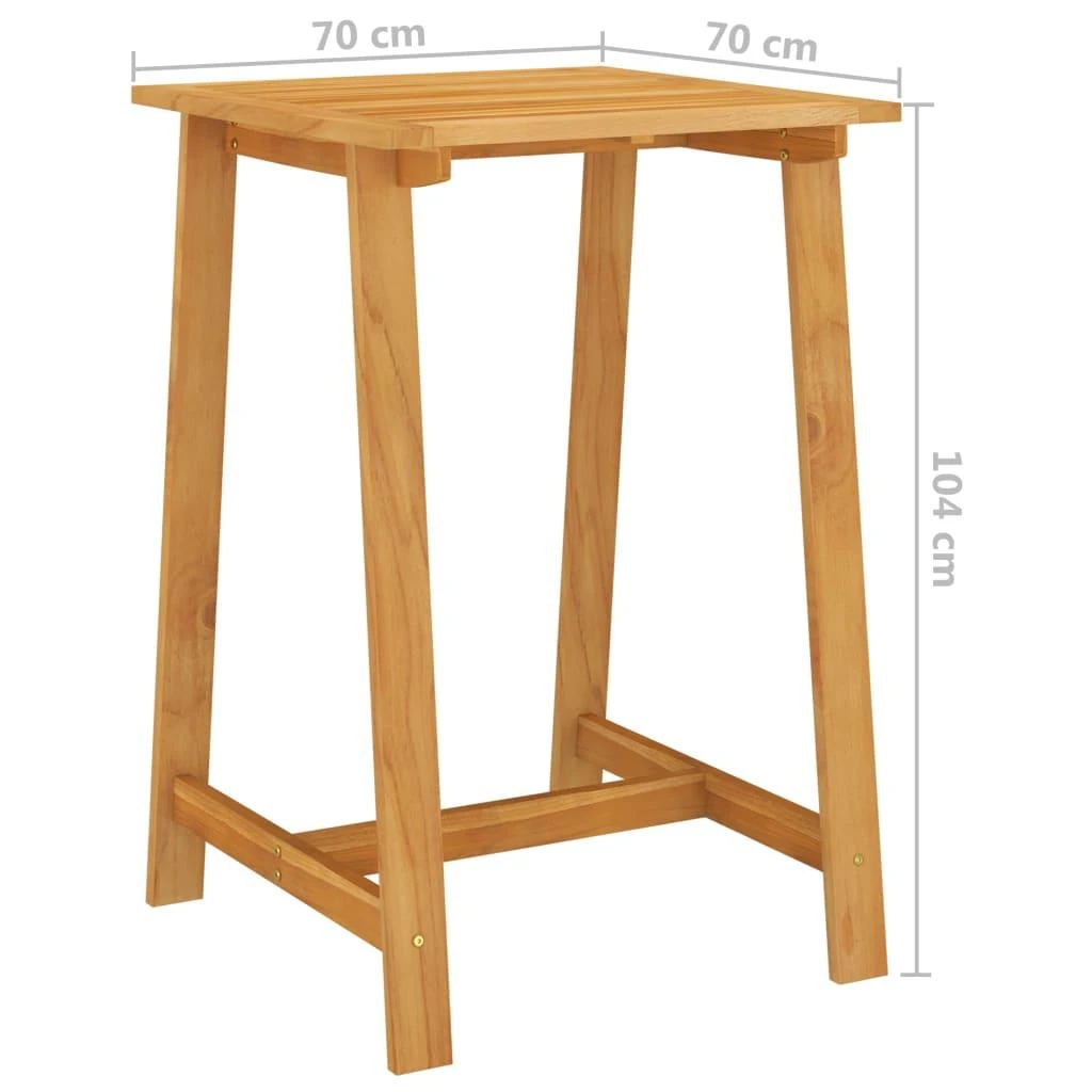 Lauko baldų komplektas Lauko baro baldų komplektas, 3 dalių, akacijos medienos masyvas