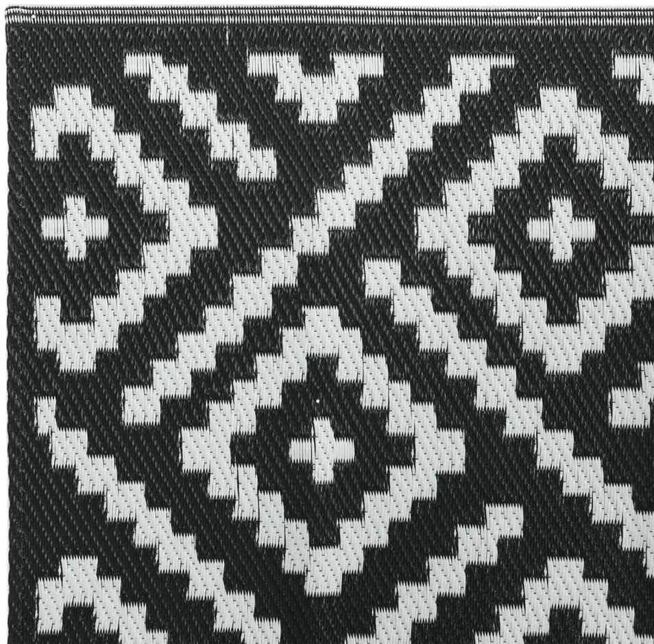 Lauko kilimas ARAKIL Baltas ir Juodas 80x250 cm PP