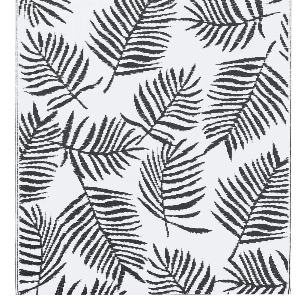 Lauko kilimas, baltos ir juodos spalvos, 160x230cm, PP