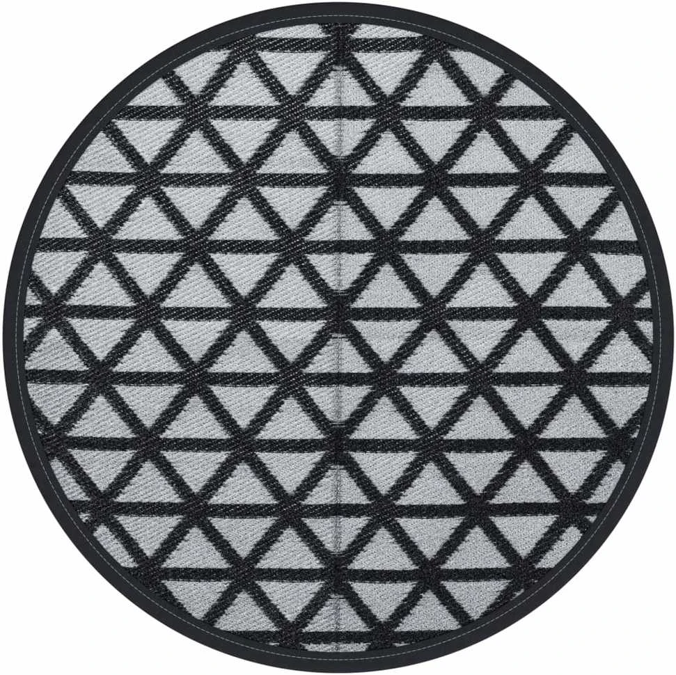 Lauko kilimas, ARAKIL juodos spalvos, 120cm skersmens, PP
