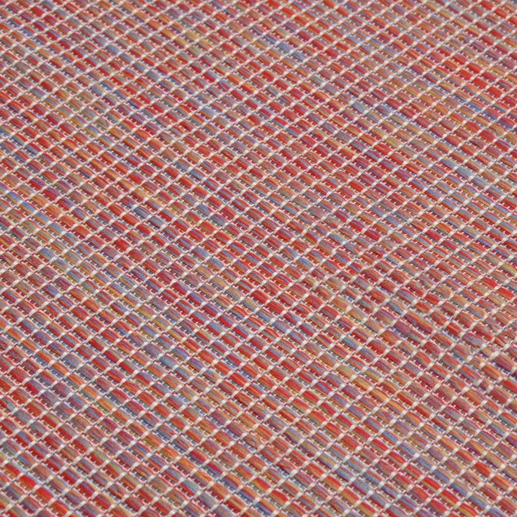 Lauko kilimėlis, raudonos spalvos, 100x200cm, plokščio pynimo