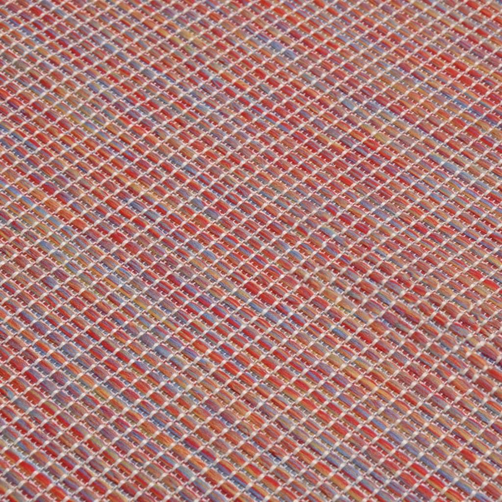 Lauko kilimėlis, raudonos spalvos, 200x280cm, plokščio pynimo