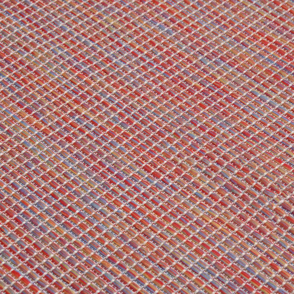 Lauko kilimėlis, raudonos spalvos, 80x250cm, plokščio pynimo