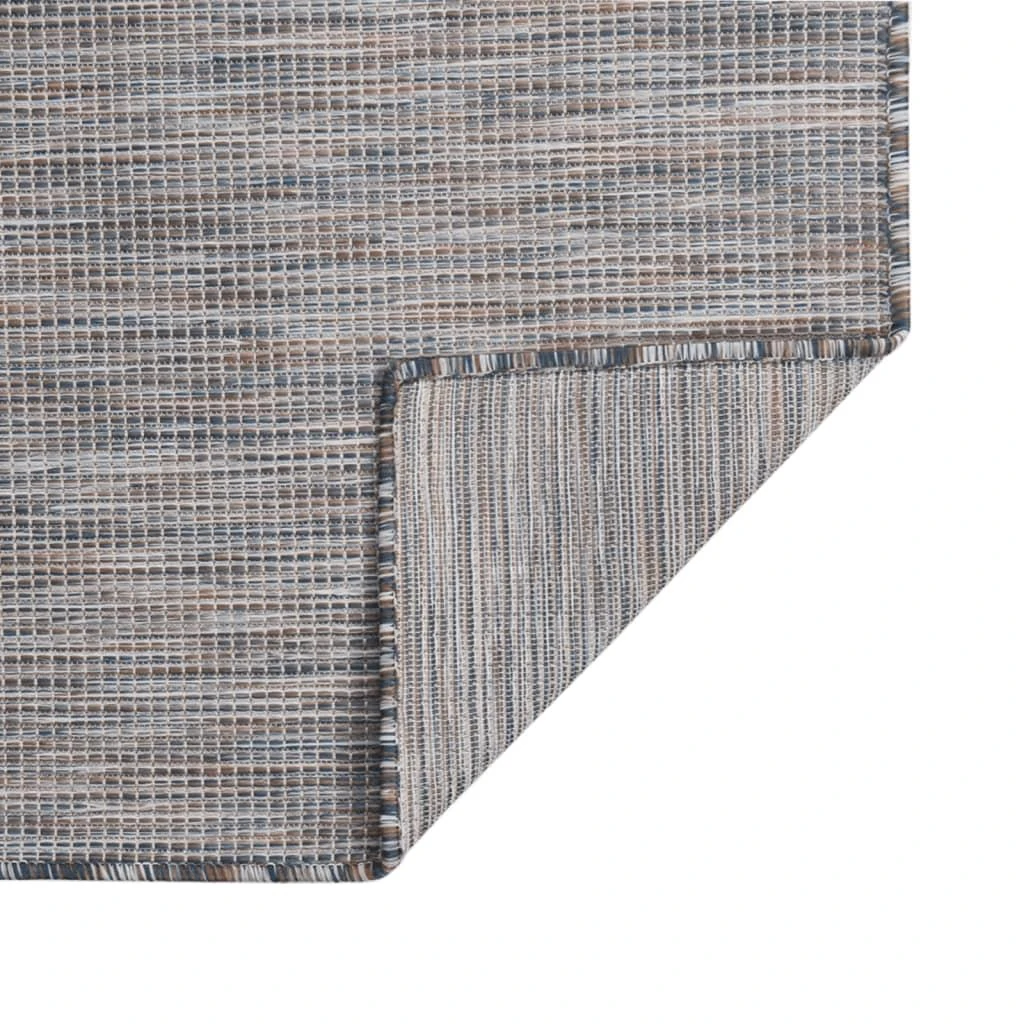 Lauko kilimėlis, rudas ir mėlyna, 80x250cm, plokščio pynimo