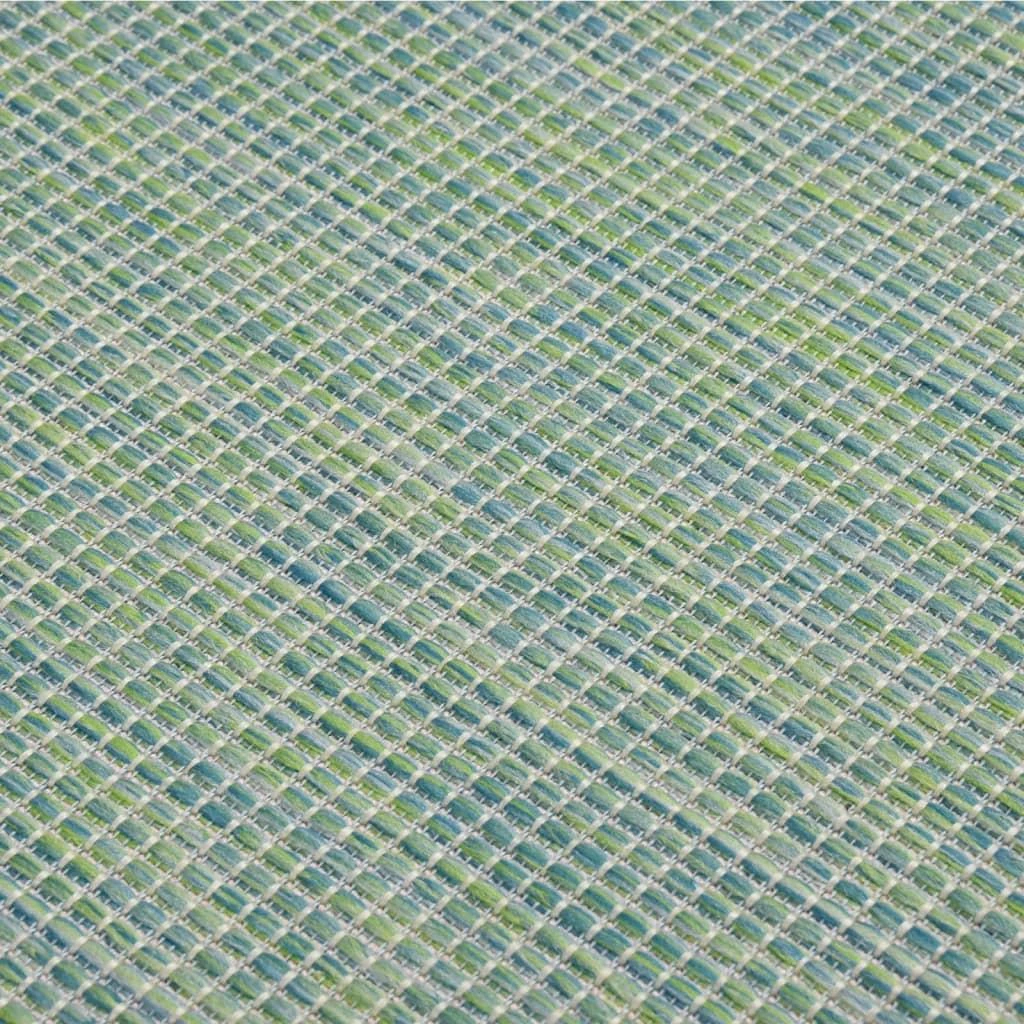 Lauko kilimėlis, turkio spalvos, 160x230cm, plokščio pynimo