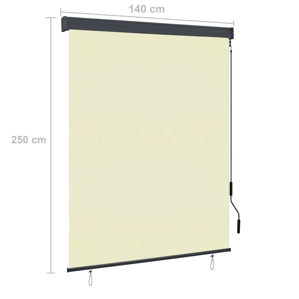 Lauko roletas, 140x250 cm, kreminės spalvos
