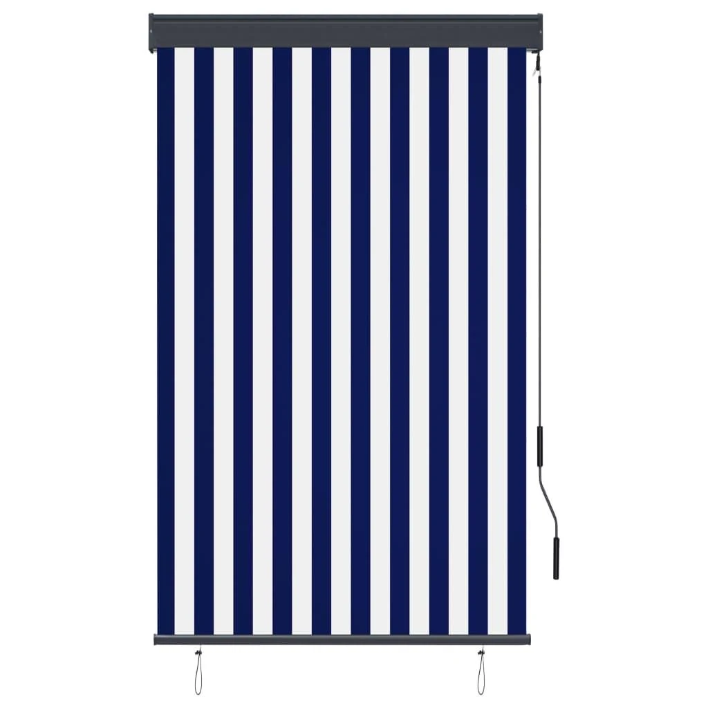 Lauko roletas, baltos ir mėlynos spalvų, 100x250cm