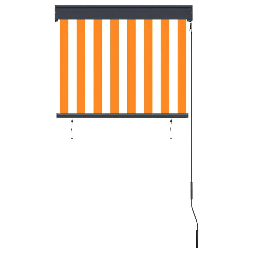 Lauko roletas, baltos ir oranžinės spalvų, 80x250cm