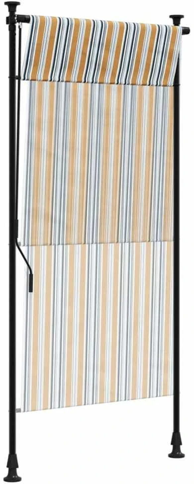 Lauko roletas, geltonas/baltas, 120x270cm, audinys ir plienas