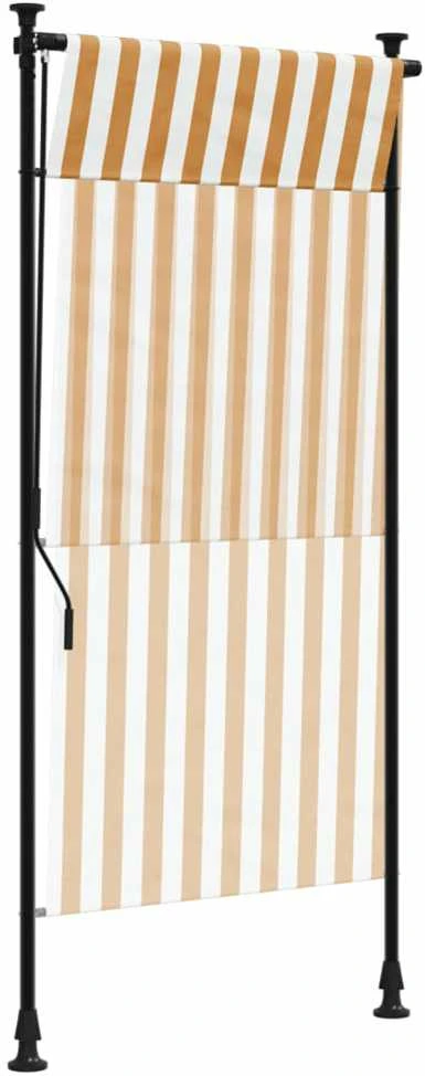 Lauko roletas, oranžinis/baltas, 100x270cm, audinys ir plienas