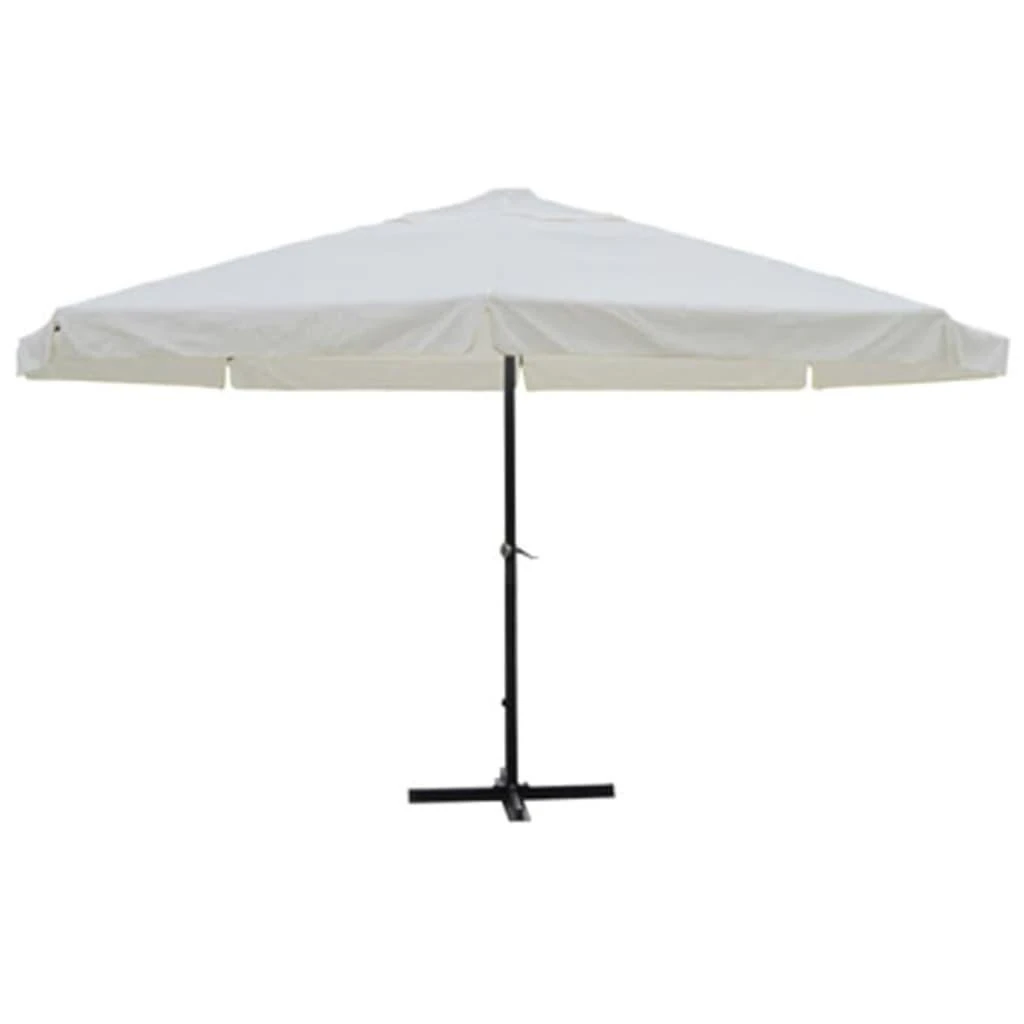 Skėtis nuo saulės, baltos spalvos, 500cm, aliuminis