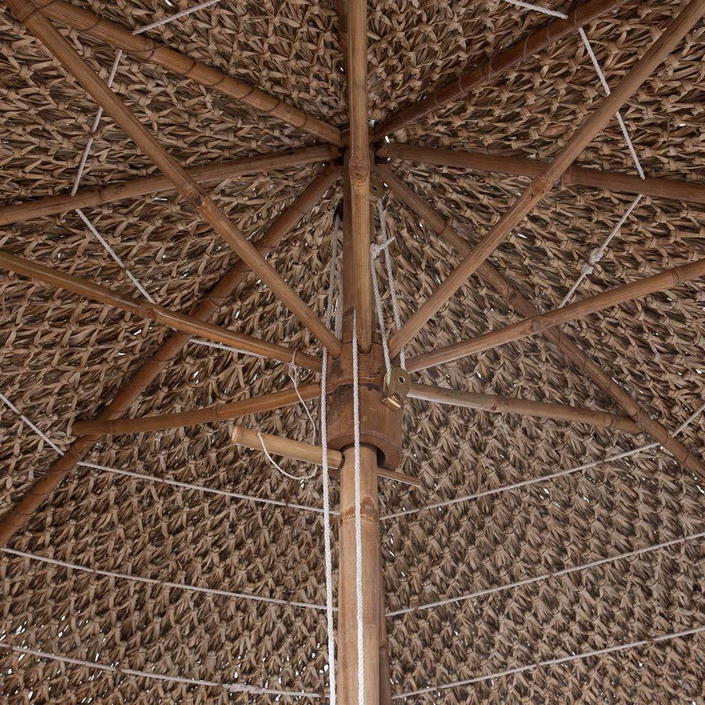 Skėtis nuo saulės, 270cm, bambukas, su stogu iš bananų lapų