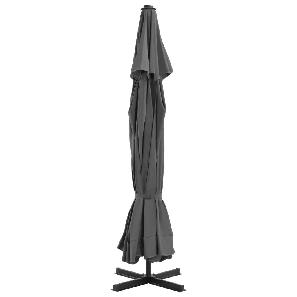 Lauko skėtis nuo saulės su aliuminio stulpu, antracito, 500cm