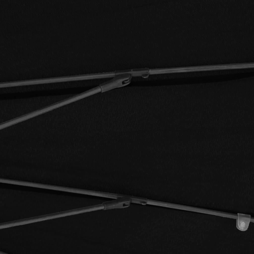 Lauko skėtis nuo saulės su aliuminio stulpu, juodas, 270cm