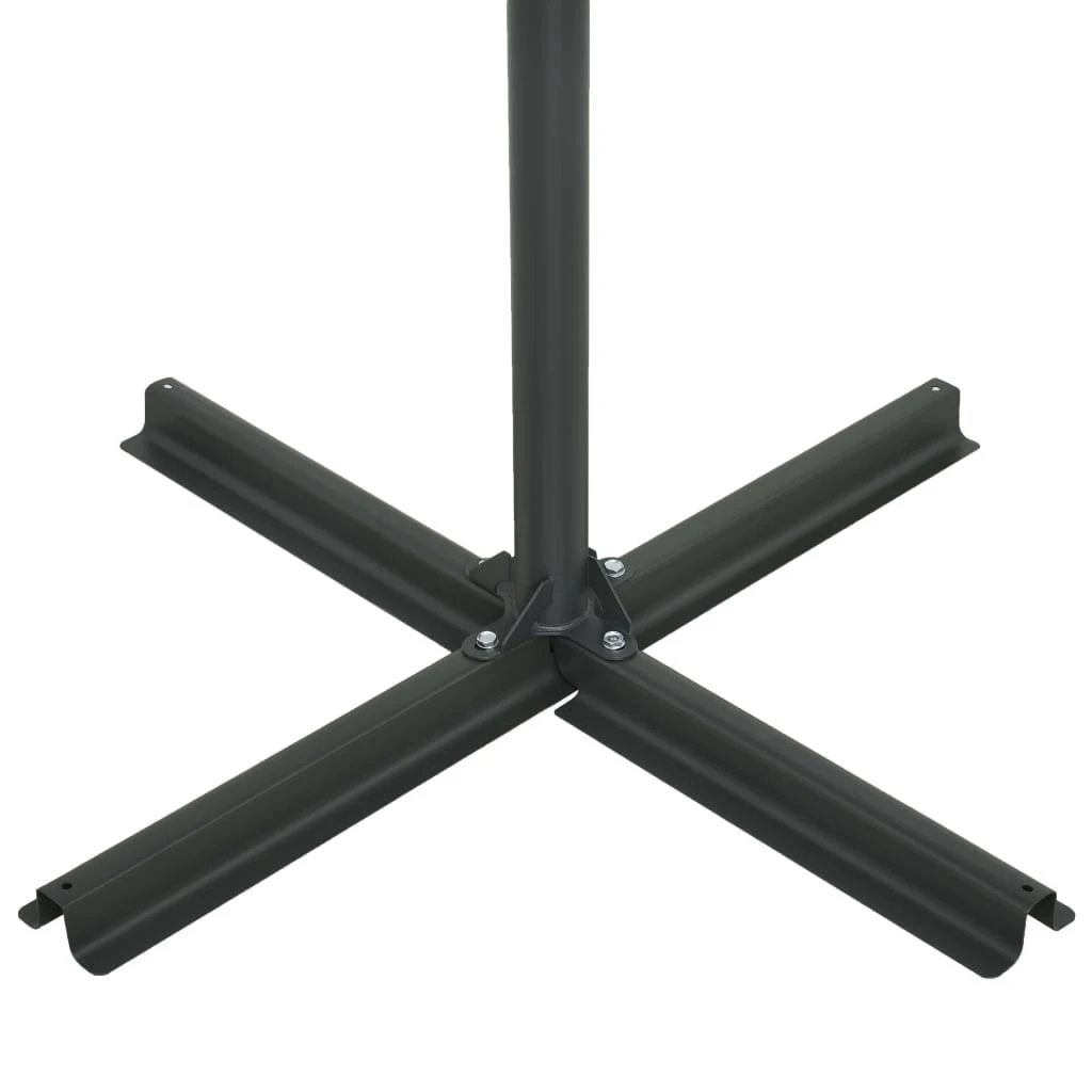 Lauko skėtis nuo saulės su aliuminio stulpu, mėlynas, 460x270cm