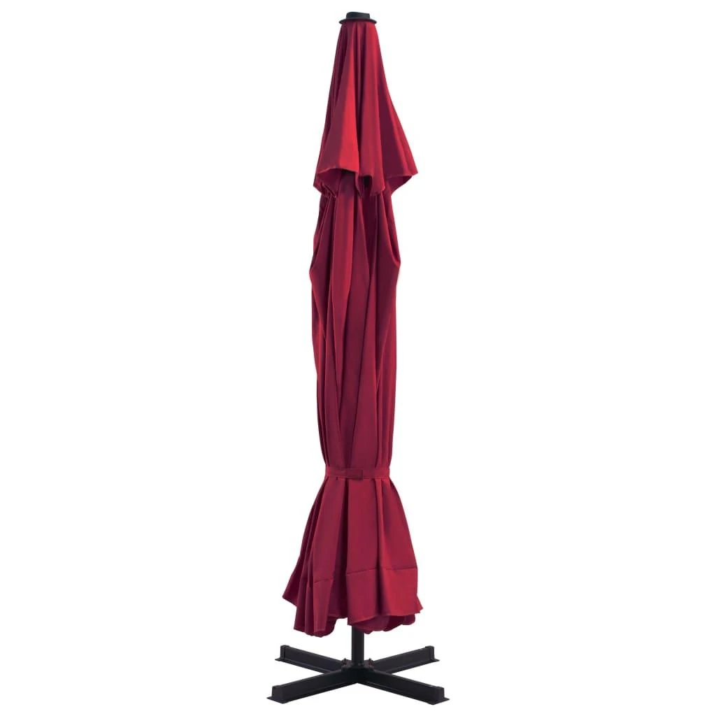 Lauko skėtis nuo saulės su aliuminio stulpu, raudonas, 500cm