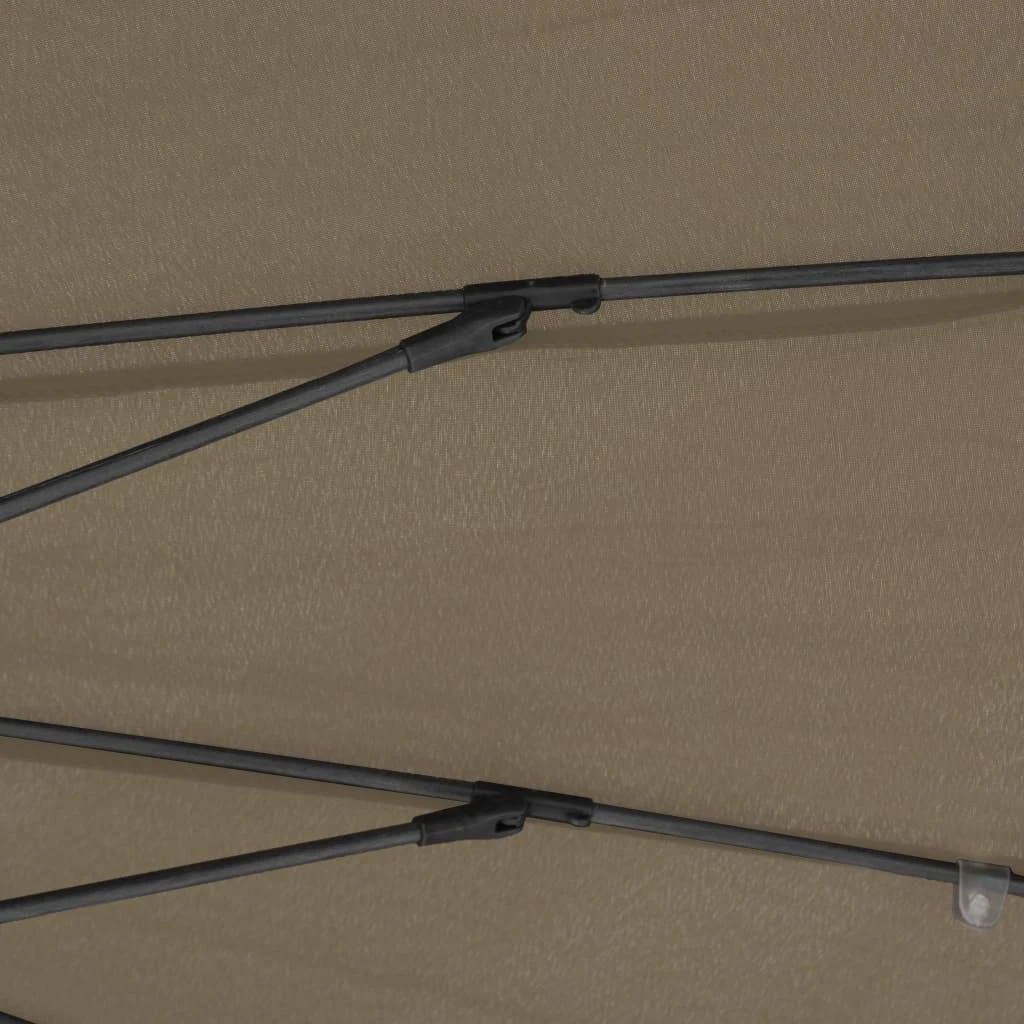Lauko skėtis nuo saulės su aliuminio stulpu, taupe, 270cm