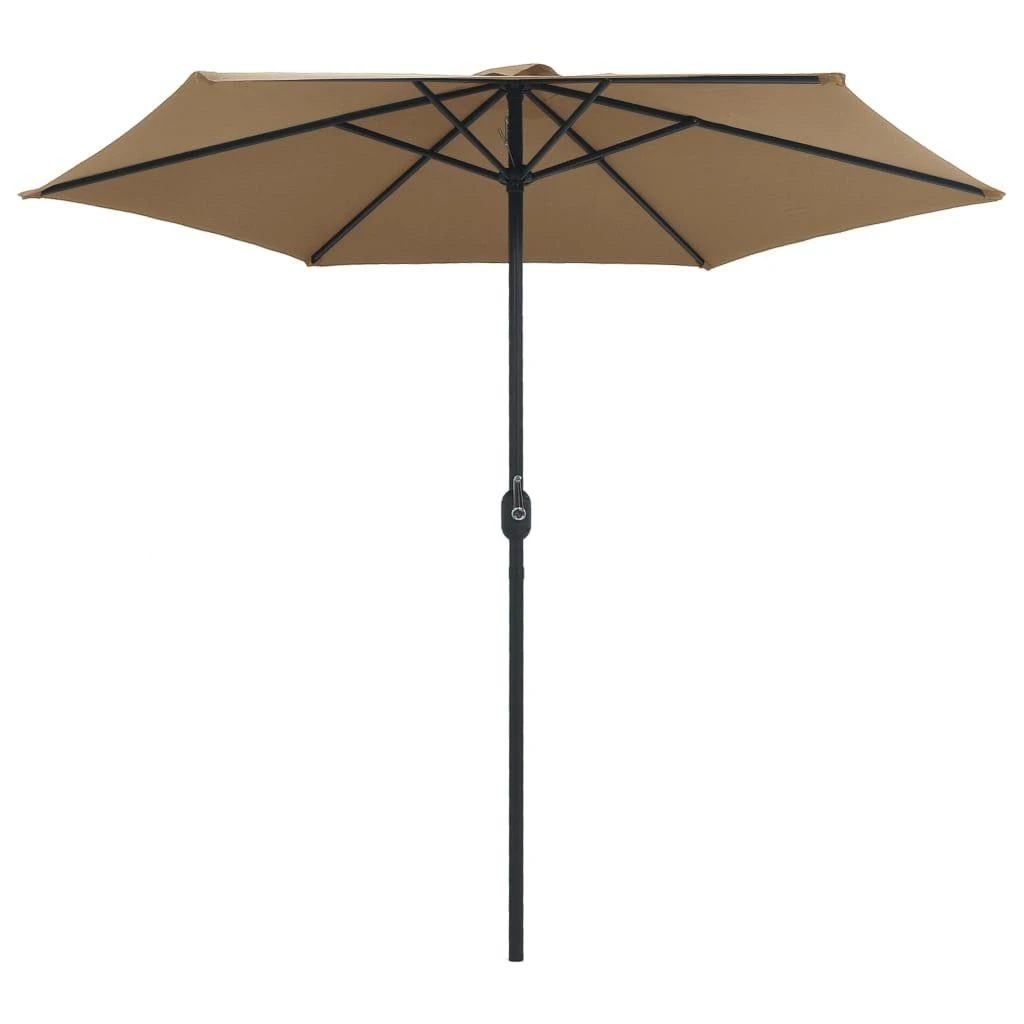 Sodo skėtis nuo saulės su aliuminio stulpu, taupe, 270x246cm