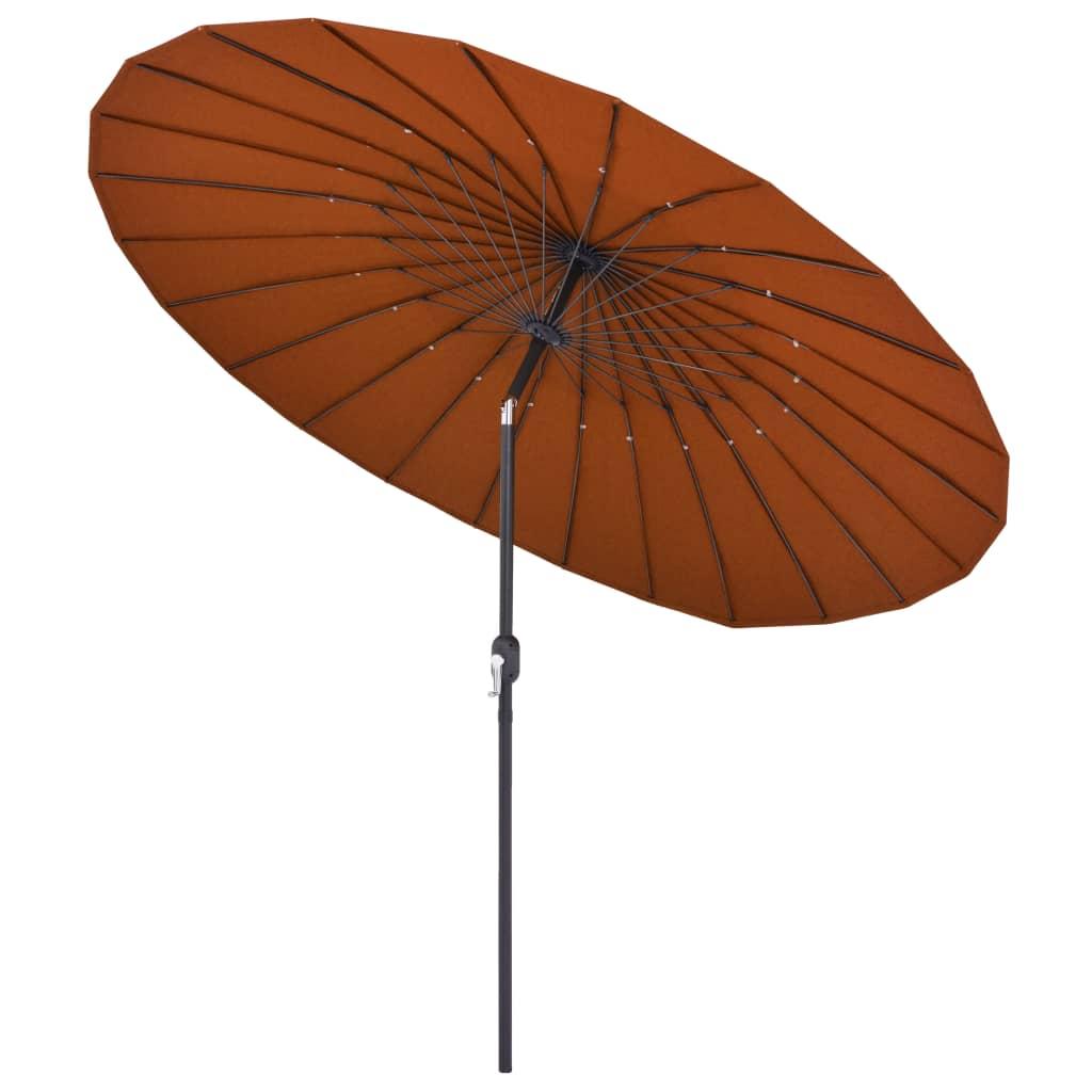 Lauko skėtis nuo saulės su aliuminio stulpu, terakota, 270cm
