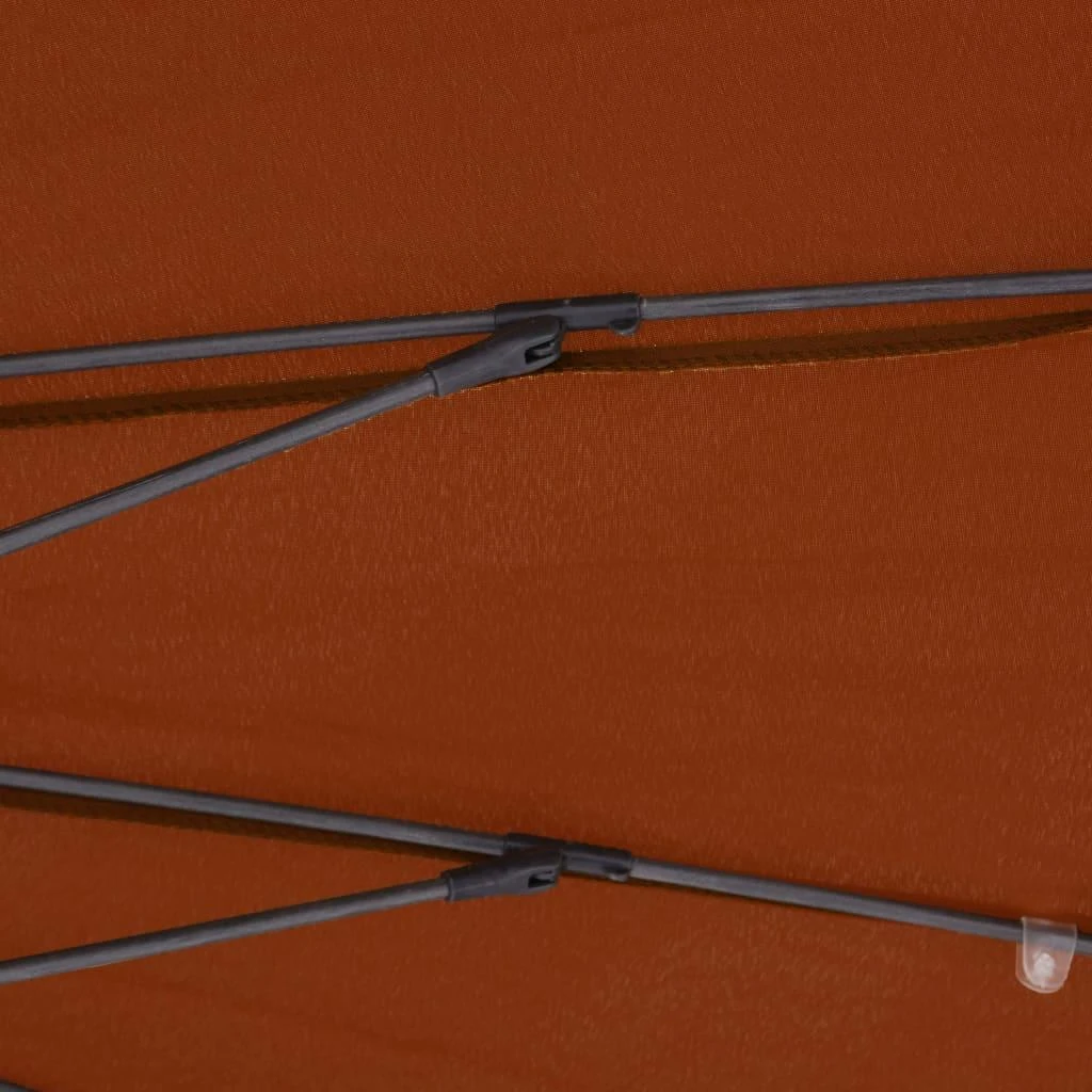 Lauko skėtis nuo saulės su aliuminio stulpu, terakota, 270cm
