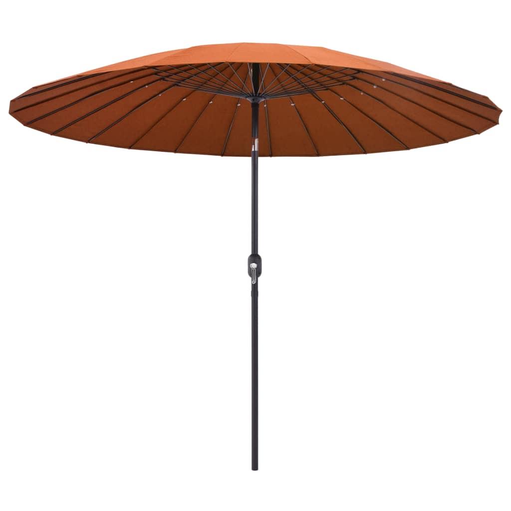 Lauko skėtis nuo saulės su aliuminio stulpu, terakota, 270cm