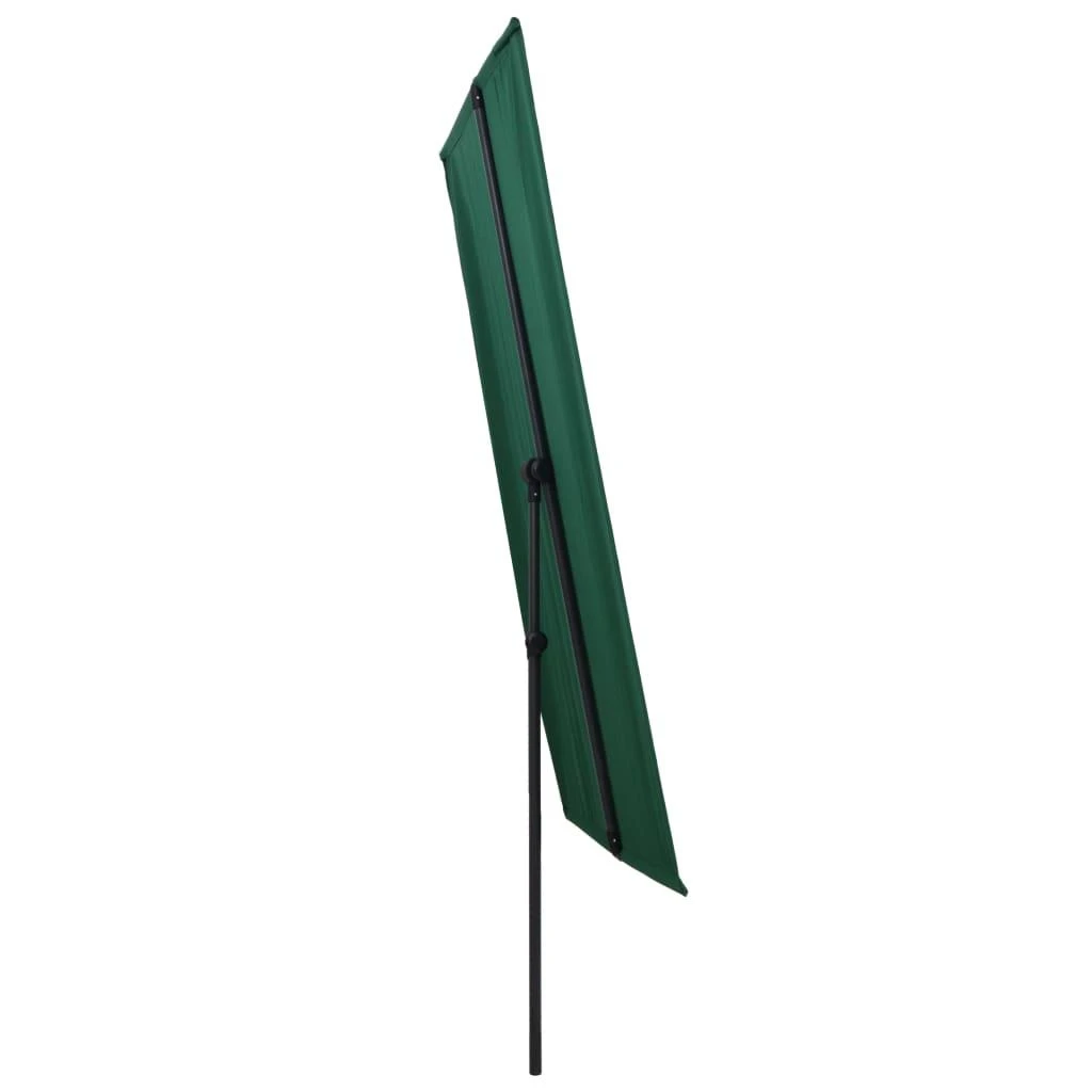 Sodo skėtis nuo saulės su aliuminio stulpu, žalias, 2x1,5m