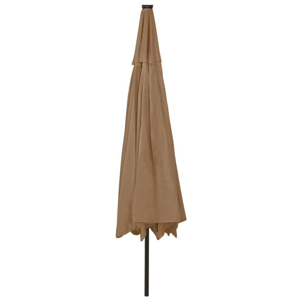 Sodo skėtis nuo saulės su LED lemputėmis, taupe, 400cm