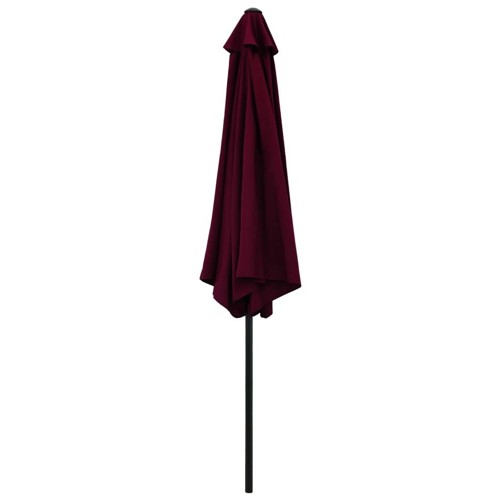Lauko skėtis su metaliniu stulpu, tamsiai raudonas, 300cm