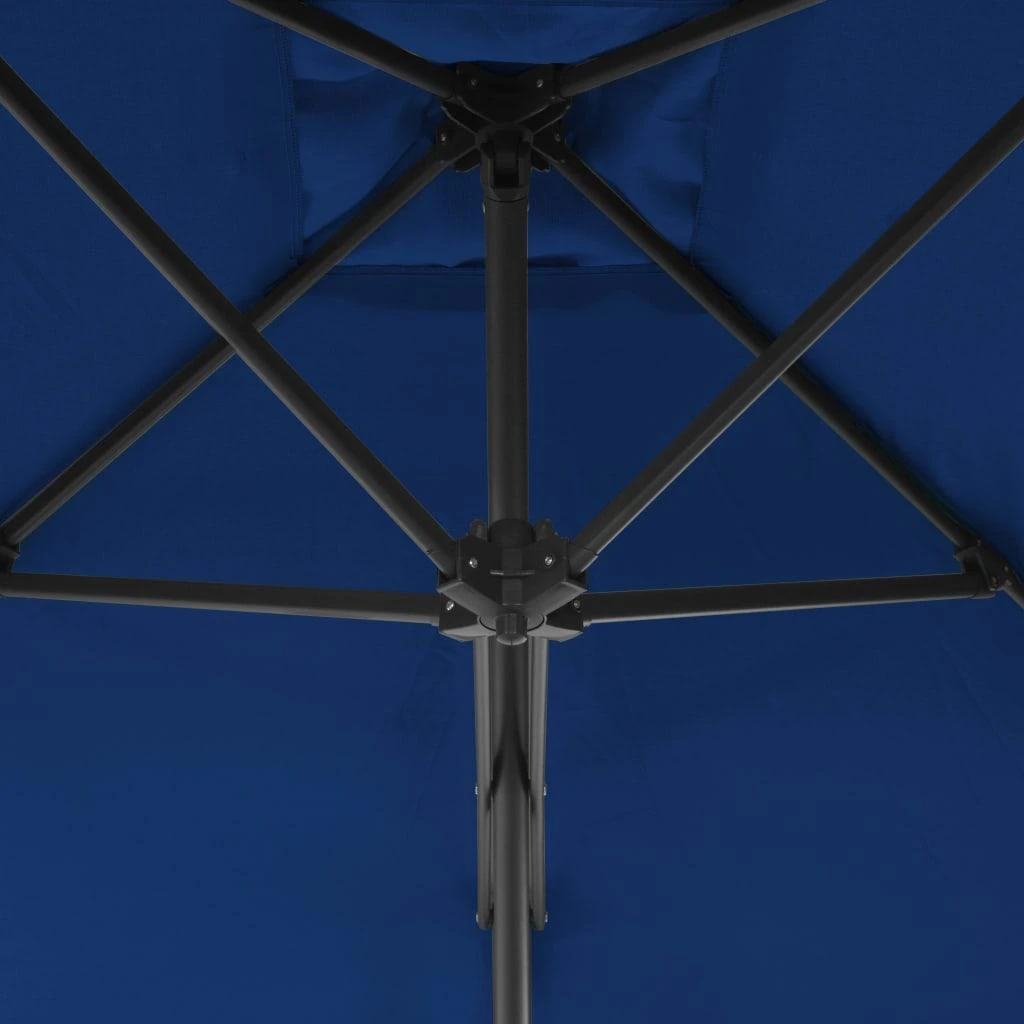 Sodo skėtis su plieniniu stulpu, mėlynos spalvos, 300x230cm