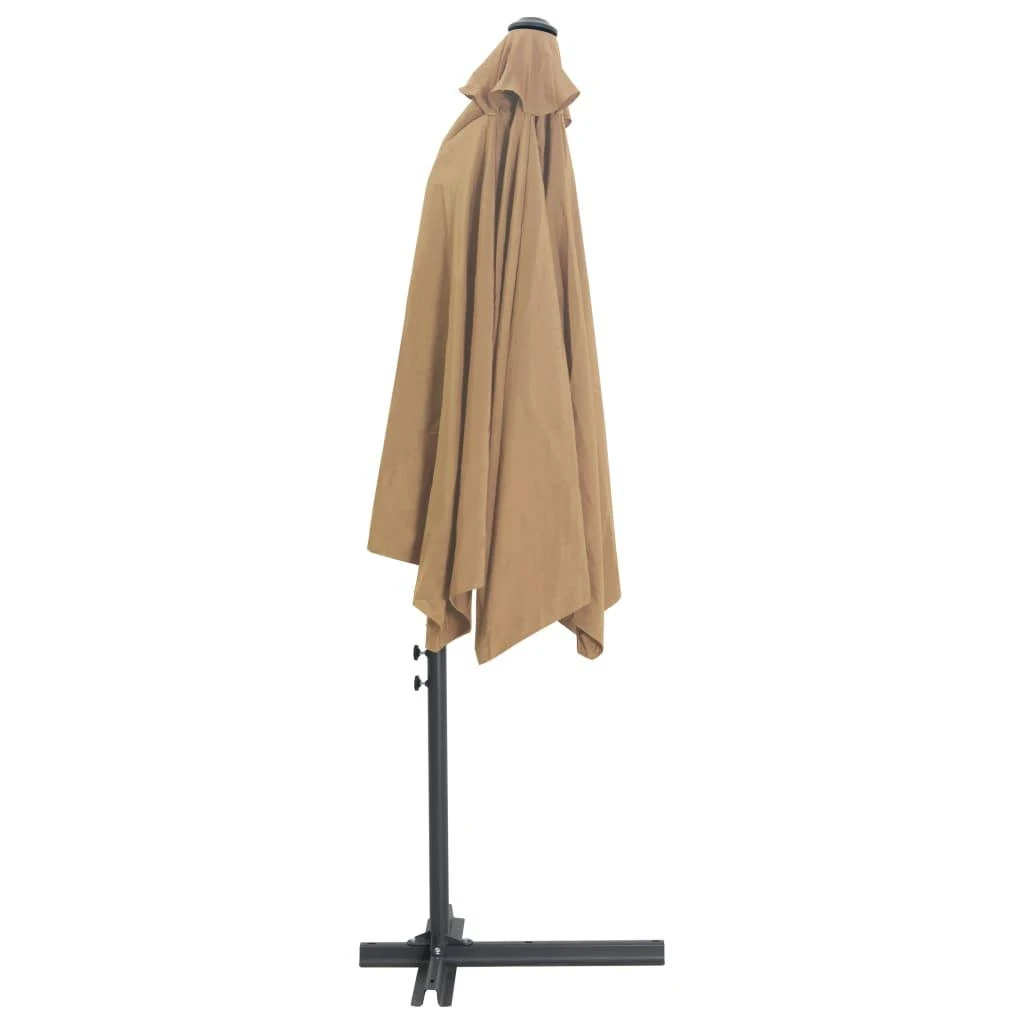 Sodo skėtis nuo saulės su plieniniu stulpu, taupe, 300cm