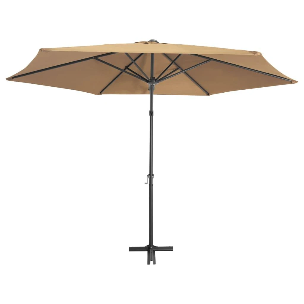 Sodo skėtis nuo saulės su plieniniu stulpu, taupe, 300cm