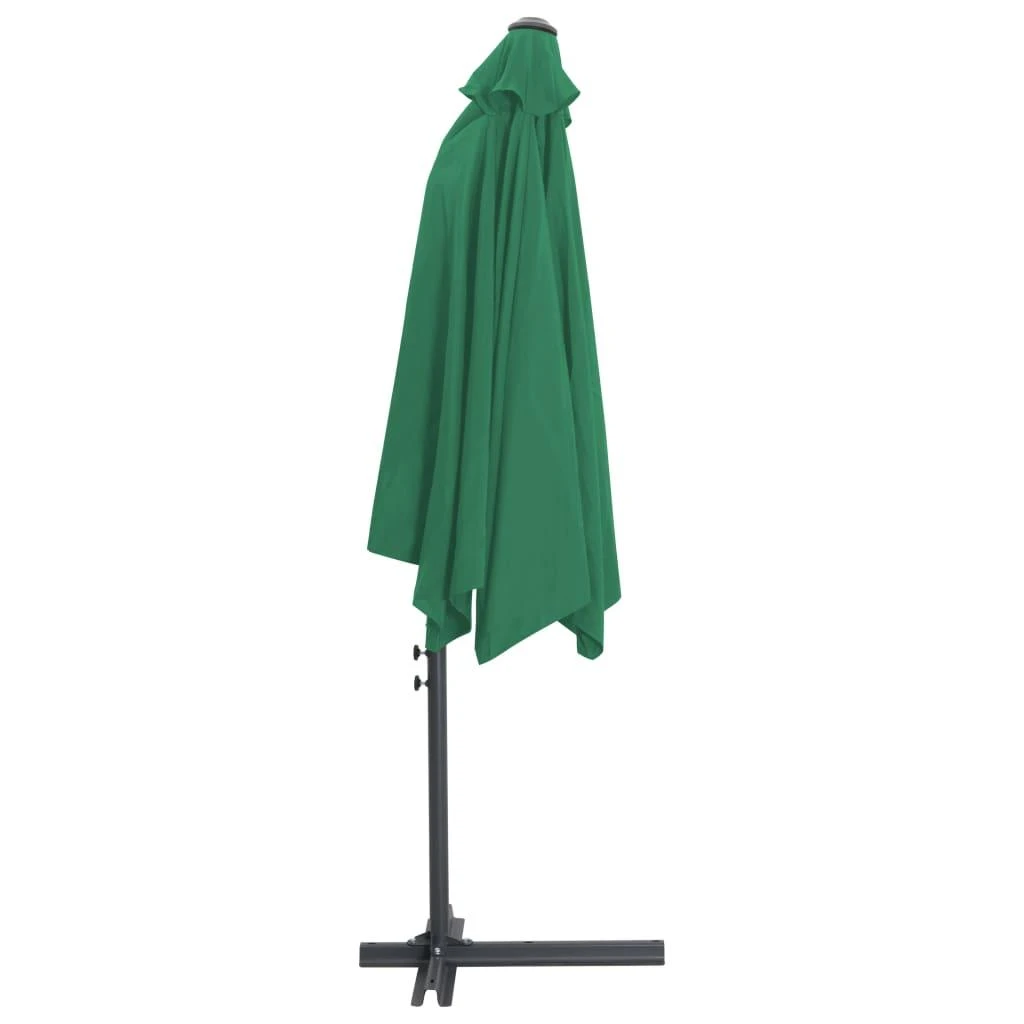 Lauko skėtis su plieniniu stulpu, žalios spalvos, 300cm