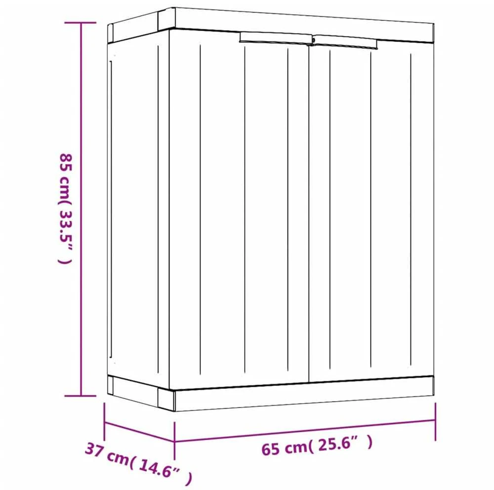 Lauko spintelė daiktams, juodos spalvos, 65x37x85cm, PP