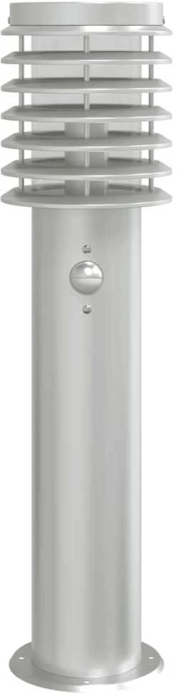 Lauko šviestuvai su jutikliu, 3vnt., sidabriniai, 60cm, plienas