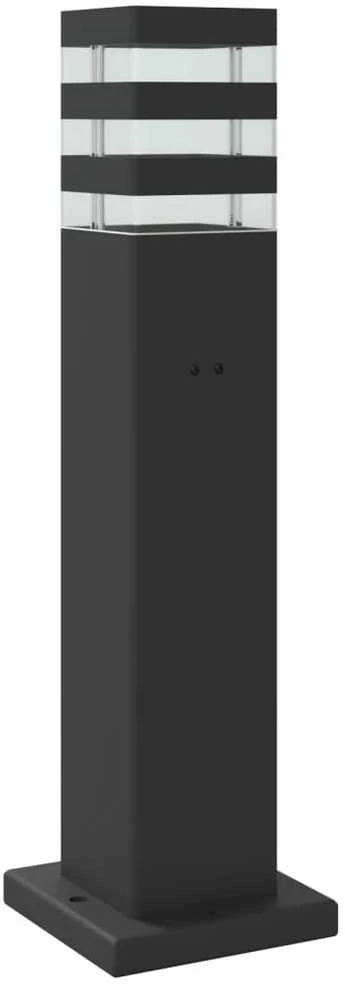 Lauko šviestuvas, 3vnt., juodas, 50cm, aliuminis