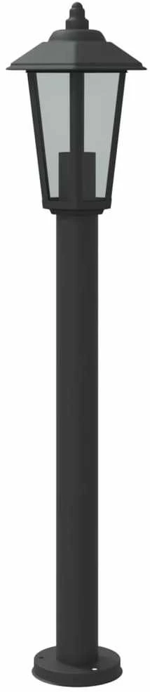 Lauko šviestuvas, 3vnt., juodas, 80cm, nerūdijantis plienas